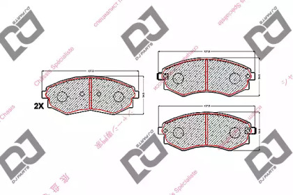 Комплект тормозных колодок DJ PARTS BP1508